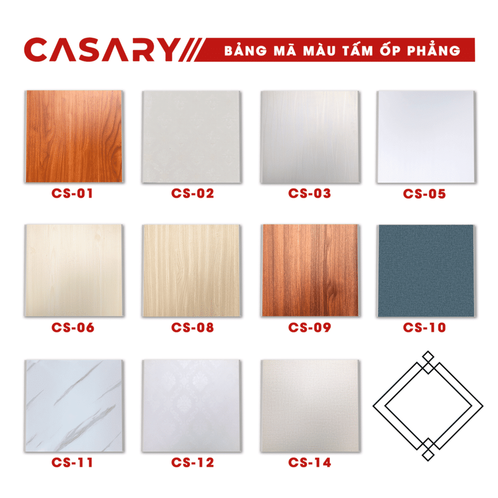 Tấm Ốp Nano CASARY - CS12 3 Ma mau tam op phang nhua hem thong minh casary 1